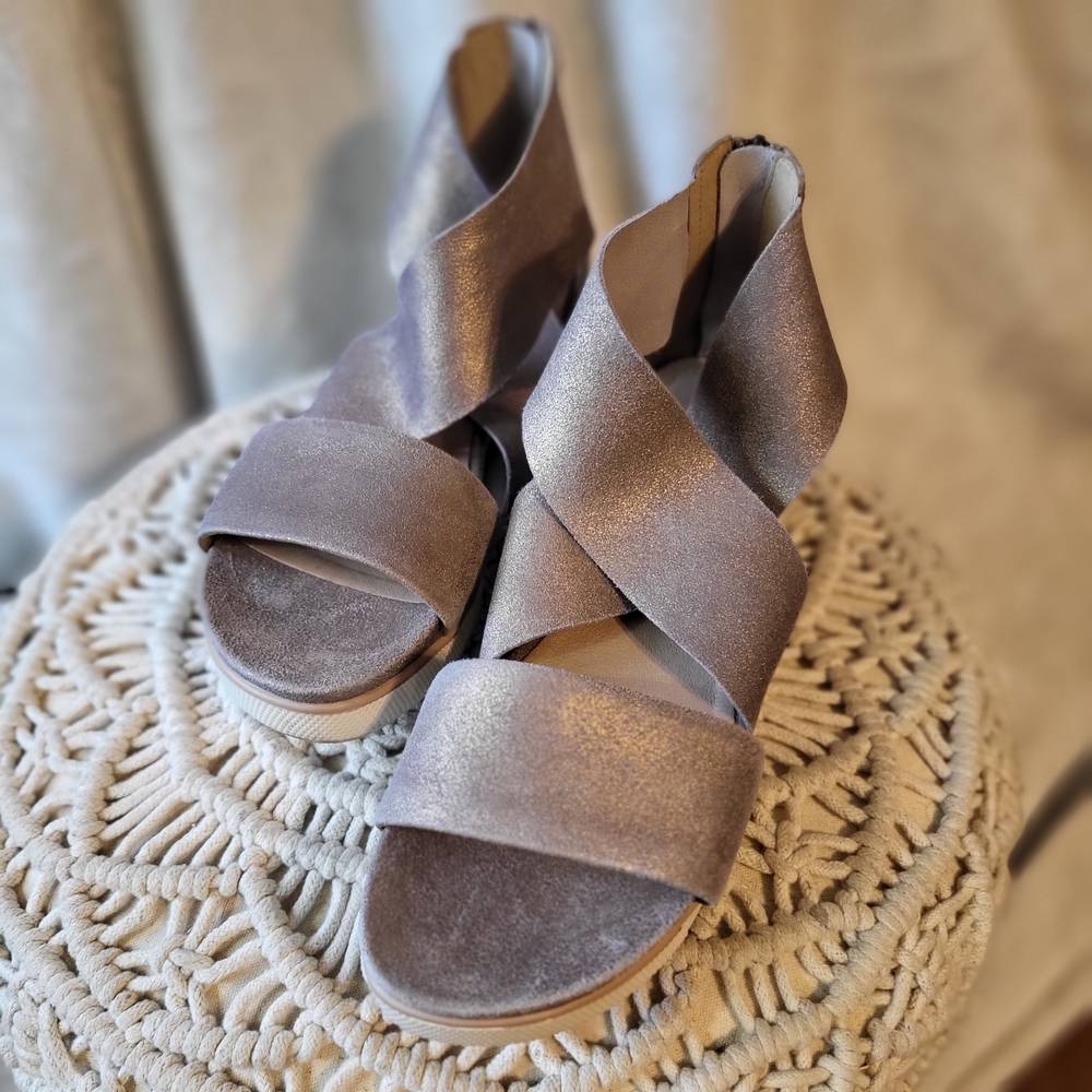 Eileen Fisher Metallic Bronze Sandals